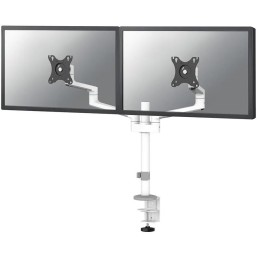 Neomounts DS60-425WH2 /Držák displeje/na stůl/17-27"/svorka+průchodka/3čepy/VESA 100X100/nosn.2x8kg/2 displeje/bílý