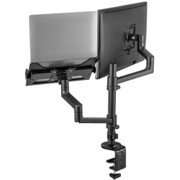 Neomounts DS20-425BL2/Držák displeje a notebooku/na stůl/17-27", 11,6-17,3"/svorka+průch./VESA 100X100/nosn. 8+5kg/černý
