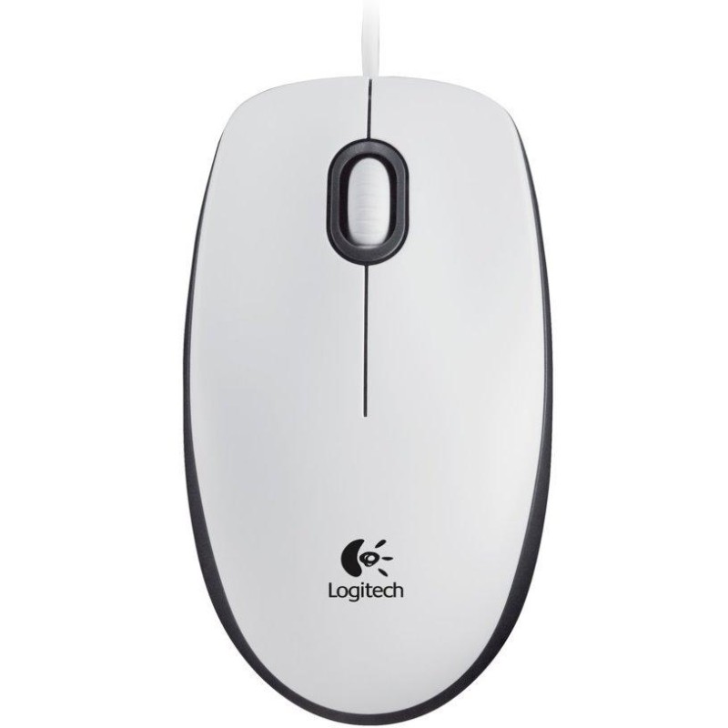 Logitech myš M100/ optická/ USB/ 2 tlačítka/ bílá/ 1000dpi