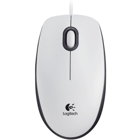 Logitech myš M100/ optická/ USB/ 2 tlačítka/ bílá/ 1000dpi