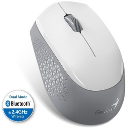 GENIUS NX-8000S BT/ duální Bluetooth + 2,4GHz/ 1200 dpi/ bezdrátová/ tichá/ bílošedá