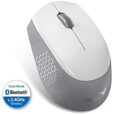 GENIUS NX-8000S BT/ duální Bluetooth + 2,4GHz/ 1200 dpi/ bezdrátová/ tichá/ bílošedá