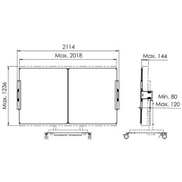 Vogels Postranní tabule 86" pro volně stojící a pojízdné stojany RISE bilé