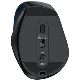GENIUS Ergo 9000S Blue/ duální Bluetooth + 2,4GHz/ 2400 dpi/ bezdrátová/ tichá/ modrá