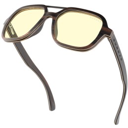 GUNNAR kancelářske/herní brýle HUMBOLDT EBONY * jantárová skla * BLF 65 * GUNNAR focus