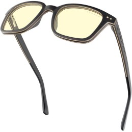 GUNNAR kancelářske/herní brýle MUIR EBONY * jantárová skla * BLF 65 * GUNNAR focus