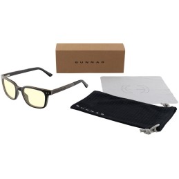 GUNNAR kancelářske/herní brýle MUIR EBONY * jantárová skla * BLF 65 * GUNNAR focus