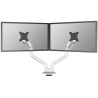 Neomounts DS70S-950WH2 / Displayhalter / Desktop / 17-35" / Klemme + Durchgangsloch / VESA 100X100 / Tragkraft 2x18kg / Gaskolbe