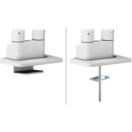 Neomounts DS70S-950WH2/Držák displeje/na stůl/17-35"/svorka+průch./VESA 100X100/nosn.2x18kg/plyn.píst/2 dis