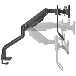 Neomounts DS75S-950BL2/Držák displeje/na stůl/17-27"/svorka+průch./VESA 100X100/nosn.2x8kg/plyn.píst/2 dis
