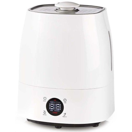 NEDIS zvlhčovač vzduchu/ spotřeba 110 W/ s chladnou a teplou mlhou/ objem 5,5 l/ vlhkoměr/ časovač/ až do: 50 m2/ bílo-š