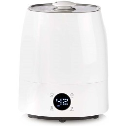 NEDIS zvlhčovač vzduchu/ spotřeba 110 W/ s chladnou a teplou mlhou/ objem 5,5 l/ vlhkoměr/ časovač/ až do: 50 m2/ bílo-š