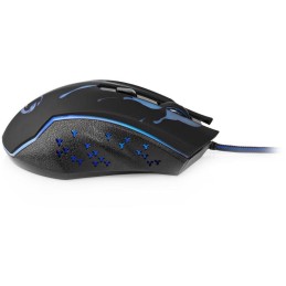 NEDIS herní myš GMWD210BK/ drátová/ optická/ podsvícená/ 3600dpi/ 6tlačítková/ USB/ černá