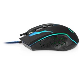 NEDIS herní myš GMWD210BK/ drátová/ optická/ podsvícená/ 3600dpi/ 6tlačítková/ USB/ černá