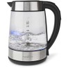 NEDIS Wasserkocher KAWK320EGS / Volumen 1,7 l / 360° Drehung / Verbrauch 2200 W / Glas / transparent