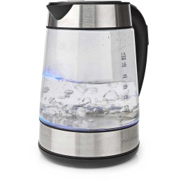 NEDIS rychlovarná konvice KAWK320EGS/ objem 1,7 l/ otáčení o 360°/ spotřeba 2200 W/ sklo/ transparentní