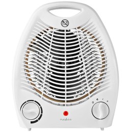 NEDIS horkovzdušný ventilátor/ termostat/ spotřeba 2000 W/ 2 tepelné režimy/ ochrana proti převrácení/ bílý