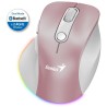GENIUS Ergo 9000S Pro Pink/ duální Bluetooth + 2,4GHz/ 2400 dpi/ bezdrátová/ 6tlačítková/ dobíjecí/ RGB/ růžová