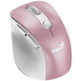 GENIUS Ergo 9000S Pro Pink/ duální Bluetooth + 2,4GHz/ 2400 dpi/ bezdrátová/ 6tlačítková/ dobíjecí/ RGB/ růžová