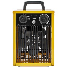 NEDIS průmyslový horkovzdušný ventilátor/ termostat/ spotřeba 2000 W/ 2 nastavení teploty/ IP24/ integ. úchyty/ žlutý