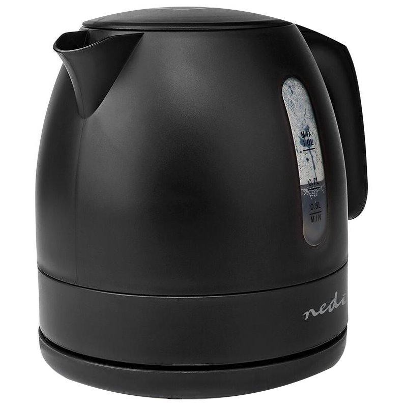 NEDIS rychlovarná konvice KAWK300EBK/ objem 1 l/ otáčení o 360°/ skryté topné těleso/ spotřeba 2150 W/ plast/ černá