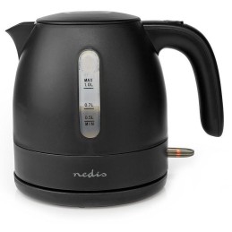 NEDIS rychlovarná konvice KAWK300EBK/ objem 1 l/ otáčení o 360°/ skryté topné těleso/ spotřeba 2150 W/ plast/ černá