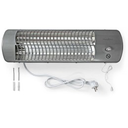 NEDIS koupelnový ohřívač/ spotřeba 1200 W/ nastavitelný termostat/ 2 tepelné Rrežimy/ X4/ šedý