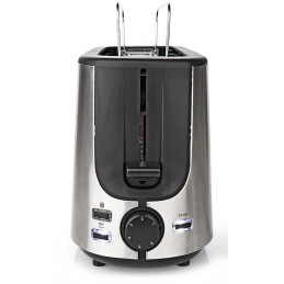 NEDIS topinkovač/ spotřeba 1000 W/ 1 slot/ 6 úrovní zhnědnutí/ funkce rozmrazování/ stojan/ řada nerez/ hliník