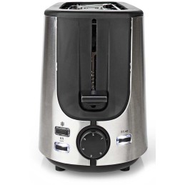 NEDIS topinkovač/ spotřeba 1000 W/ 1 slot/ 6 úrovní zhnědnutí/ funkce rozmrazování/ stojan/ řada nerez/ hliník