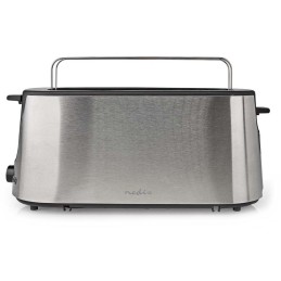 NEDIS topinkovač/ spotřeba 1000 W/ 1 slot/ 6 úrovní zhnědnutí/ funkce rozmrazování/ stojan/ řada nerez/ hliník