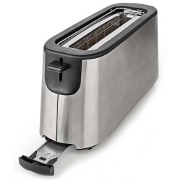 NEDIS topinkovač/ spotřeba 1000 W/ 1 slot/ 6 úrovní zhnědnutí/ funkce rozmrazování/ stojan/ řada nerez/ hliník