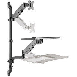 Neomounts  WL90-325BL1 / držák na zeď /pracovní místo / sezení-stání / monitor, klávesnice a myš