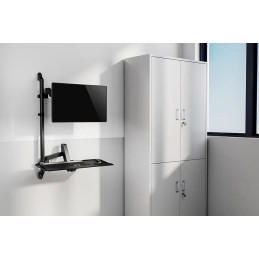 Neomounts  WL90-325BL1 / držák na zeď /pracovní místo / sezení-stání / monitor, klávesnice a myš