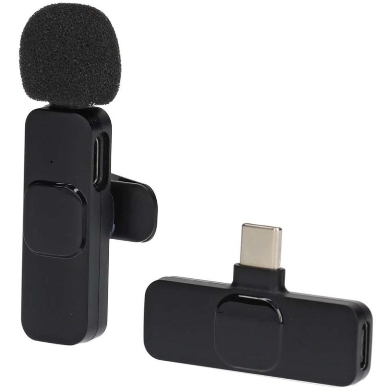 NEDIS bezdrátový mikrofon/ pro notebook / Smartphone / Tablet/ vypínač/ USB-C zásuvka/ kabel 1,8m/ černý