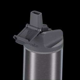 HidrateSpark – nerezová múdra fľaša so slamkou, 620 ml, Bluetooth tracker, nerezová