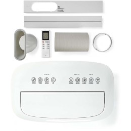 NEDIS Wi-Fi chytrá klimatizace/ 16000 BTU/ 140 m3/ odvlhčování/ 3 rychlosti/ 65 dB/ Android/ iOS/ bílá