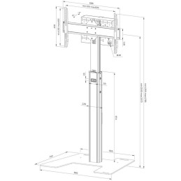 Neomounts FL45S-825BL1 Neomounts MOVE Up Display Floor Stand (37-75") solid steel floor plate box . Baleno v 2 krabicích