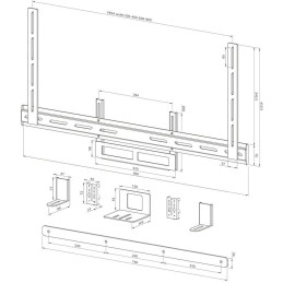 Neomounts AV2-500WH Neomounts Universal Video bar-, Sound bar & Cam mount, for Jabra, Poly,Neat, Logitech,Yealink, Cisco
