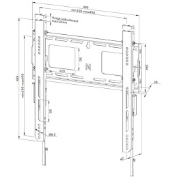 Neomounts WL30-750BL14 Neomounts LEVEL-750 Wall Mount (XL, 100 kg, kickstand, lockable, connectable, VESA 400x400)