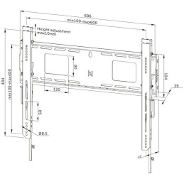 Neomounts WL30-750BL16 Neomounts LEVEL-750 Wall Mount (XL, 125 kg, kickstand, lockable, connectable, VESA 600x400)