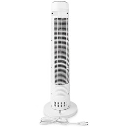 NEDIS sloupový ventilátor/ výška: 76 cm/ výkon 50 W/ 3 rychlosti/ rotace/ dálkové ovládání/ bílo-černý