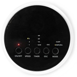 NEDIS sloupový ventilátor/ výška: 76 cm/ výkon 50 W/ 3 rychlosti/ rotace/ dálkové ovládání/ bílo-černý
