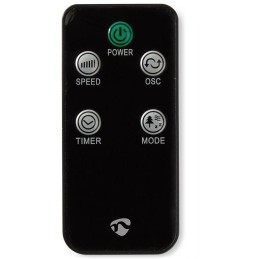 NEDIS sloupový ventilátor/ výška: 76 cm/ výkon 50 W/ 3 rychlosti/ rotace/ dálkové ovládání/ bílo-černý