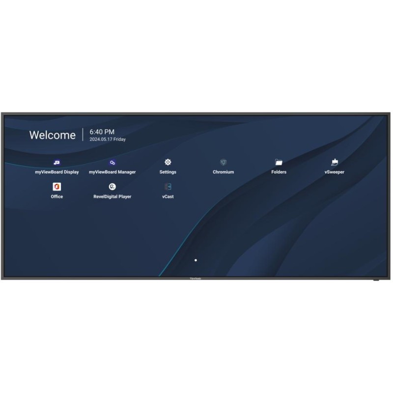ViewSonic Flat Display CDE105UW/105"/WUHD/ 500nits, 5000:1, 8G RAM/128GB/ OPS slot/ HDMIDP/USB/Audio/RS232/Speaker/black