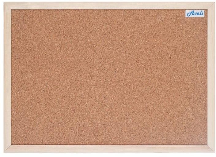 AVELI Korková nástenka/ 90x120 cm/ drevený rám
