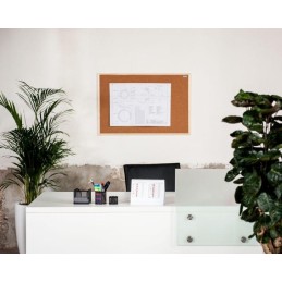 AVELI Korková nástěnka/ 90x120 cm/ dřevěný rám