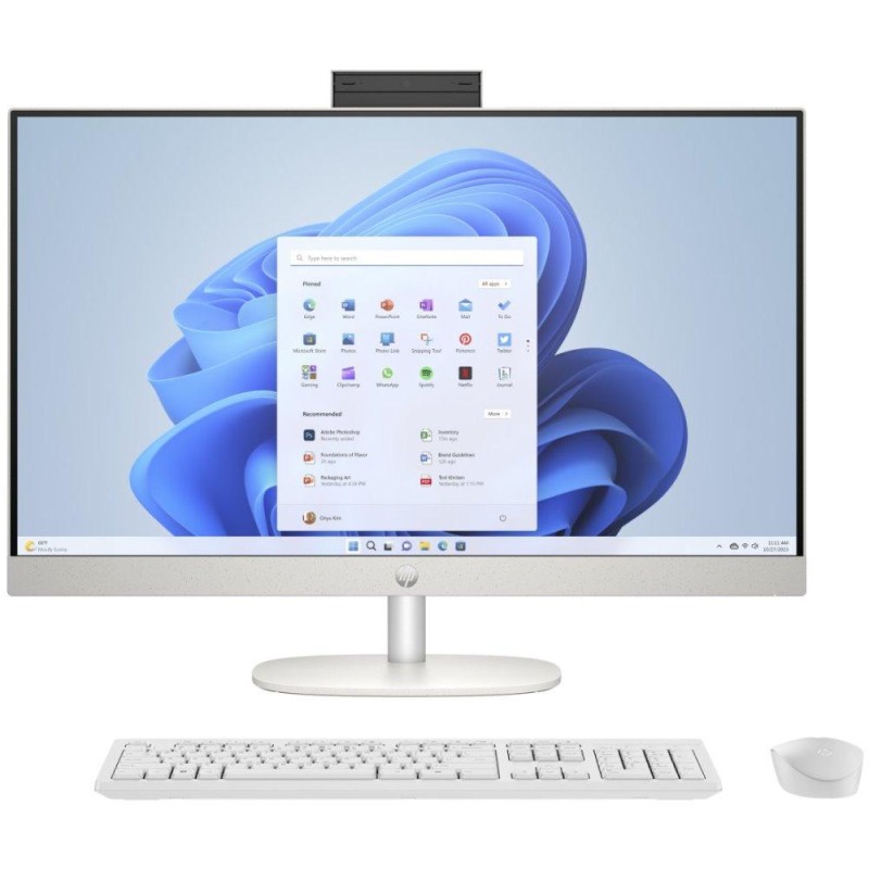 HP 27-cr2009nc/ AiO/ Ultra 7-255U/ 32GB DDR5/ 1TB SSD/ Intel® Graphics/ 27" FHD,touch/ W11H/ kbd+myš/ bílý