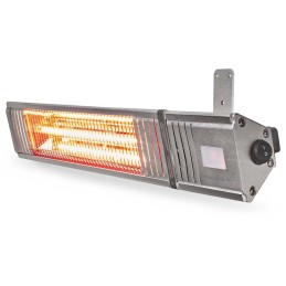 NEDIS ohřívač terasy/ spotřeba 2000 W/ 9 nastavení teploty/ IP65/ na zeď/ hliník