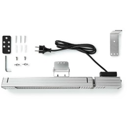 NEDIS ohřívač terasy/ spotřeba 2000 W/ 9 nastavení teploty/ IP65/ na zeď/ hliník