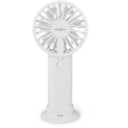 NEDIS ruční ventilátor/ průměr 6 cm/ výkon 0,9 W/ 2 rychlosti/ plast/ bílý